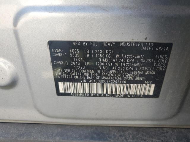 2015 SUBARU OUTBACK 2.5I PREMIUM - 4S4BSBDC3F3203440