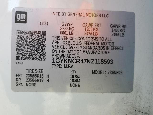 2022 CADILLAC XT5 PREMIU - 1GYKNCR47NZ118593