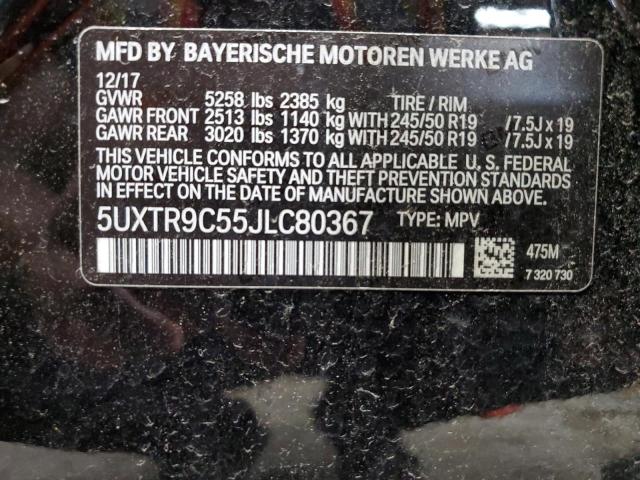 2018 BMW X3 XDRIVE3 5UXTR9C55JLC80367