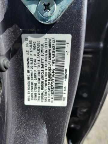 2015 HONDA CIVIC SE 19XFB2F70FE087449