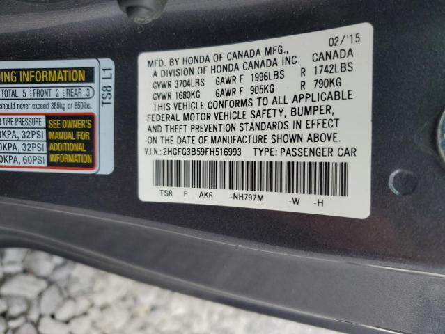 2015 HONDA CIVIC LX 2HGFG3B59FH516993