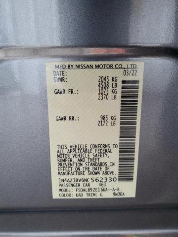 2022 NISSAN LEAF S 1N4AZ1BV6NC562330
