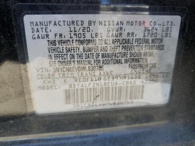 2021 NISSAN VERSA SV - 3N1CN8EV0ML830765