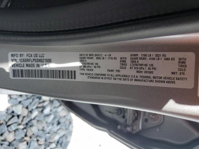 2025 RAM 1500 REBEL 1C6SRFLP5SN521500