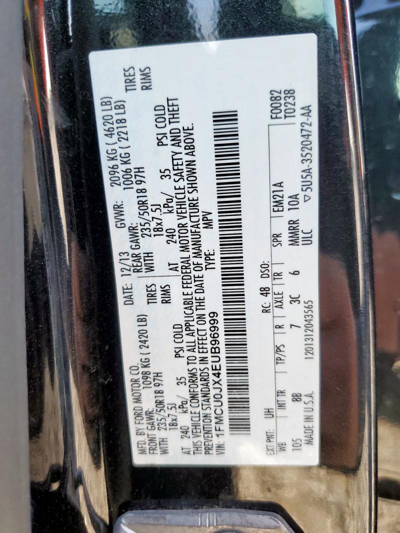 2014 FORD ESCAPE TIT - 1FMCU0JX4EUB96999