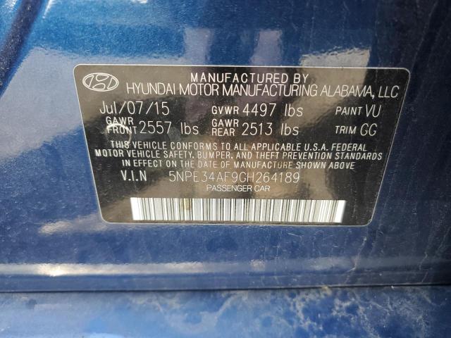 2016 HYUNDAI SONATA SPO 5NPE34AF9GH264189
