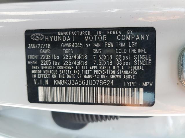 2018 HYUNDAI KONA LIMIT - KM8K33A56JU078624