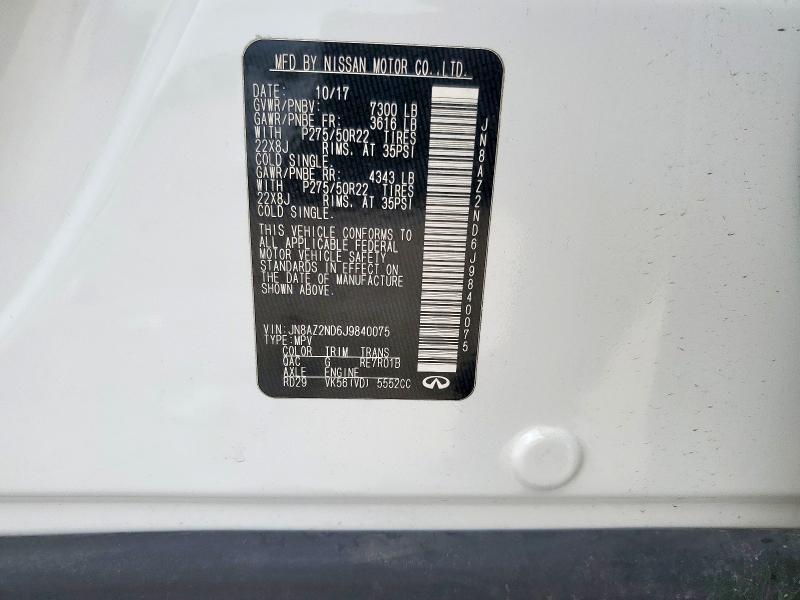 2018 INFINITI QX80 BASE JN8AZ2ND6J9840075