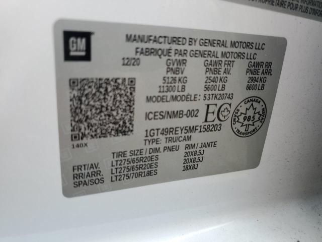 2021 GMC SIERRA K25 - 1GT49REY5MF158203