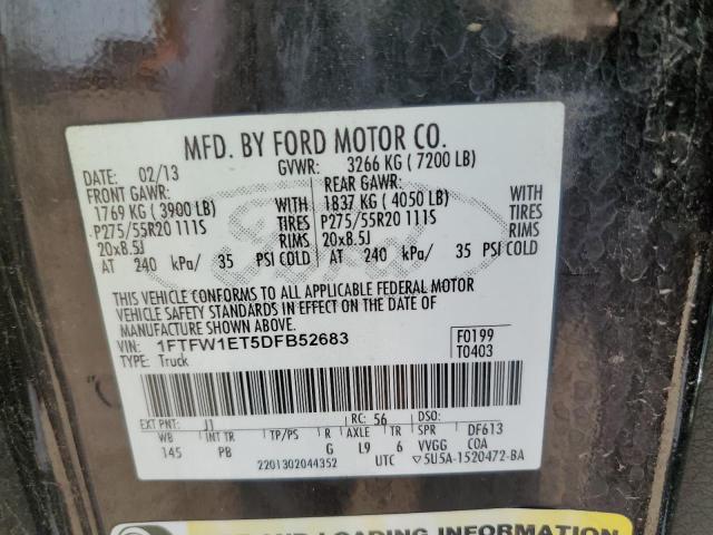 2013 FORD F150 SUPER - 1FTFW1ET5DFB52683