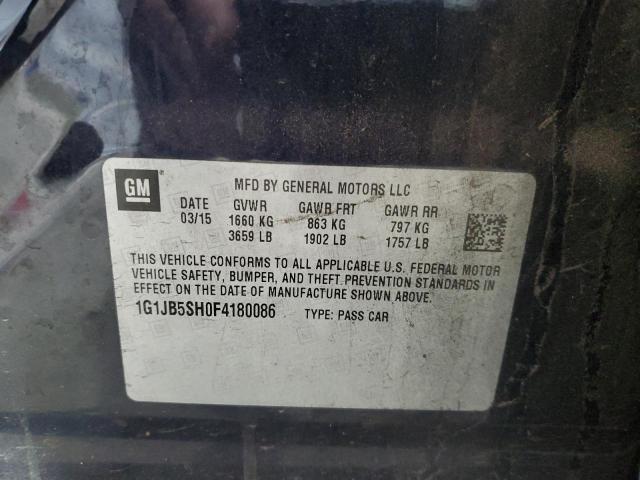 2015 CHEVROLET SONIC LS 1G1JB5SH0F4180086
