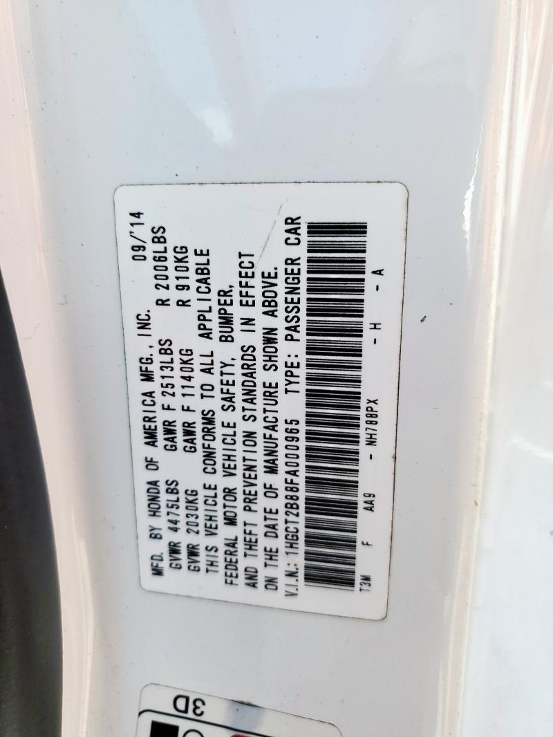 2015 HONDA ACCORD EXL - 1HGCT2B88FA000965