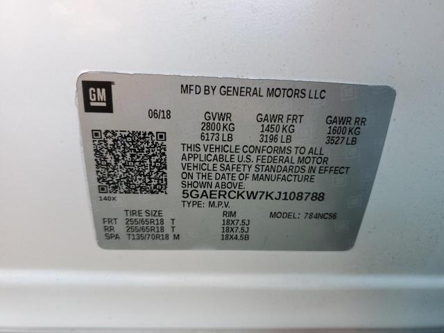2019 BUICK ENCLAVE PR 5GAERCKW7KJ108788