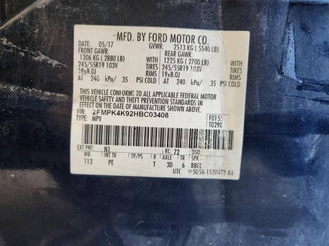 2017 FORD EDGE TITAN 2FMPK4K92HBC03408
