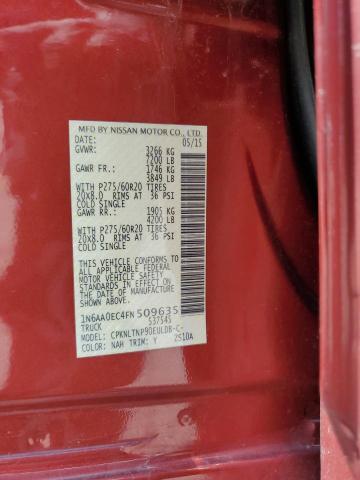 2015 NISSAN TITAN S 1N6AA0EC4FN509635