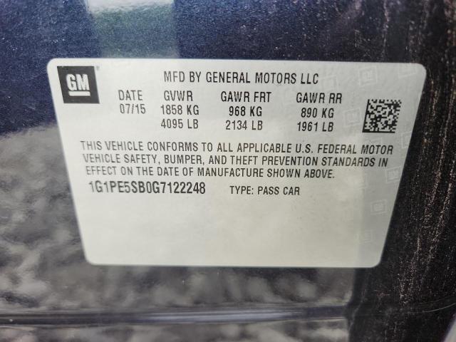 2016 CHEVROLET CRUZE LIMI 1G1PE5SB0G7122248