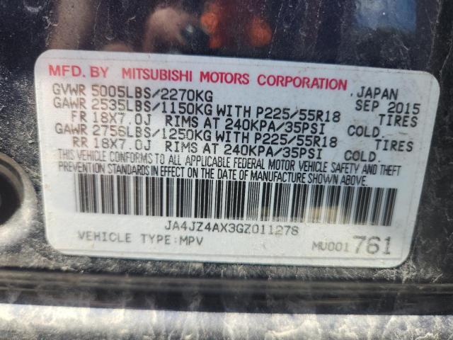 2016 MITSUBISHI OUTLANDER JA4JZ4AX3GZ011278