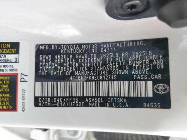 2014 TOYOTA CAMRY L - 4T1BF1FK8EU812745