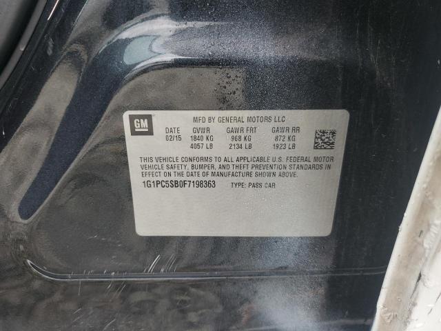 2015 CHEVROLET CRUZE LT 1G1PC5SB0F7198363