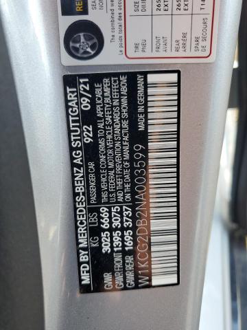 2022 MERCEDES-BENZ EQS SEDAN W1KCG2DB2NA003599