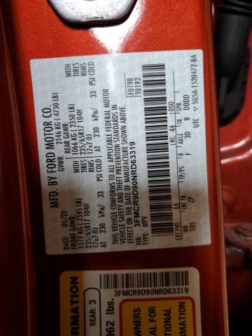 2022 FORD BRONCO SPO 3FMCR9D90NRD63319