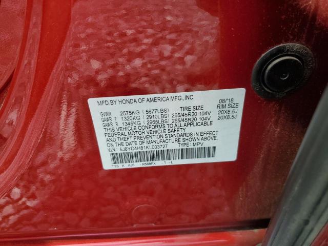 2019 ACURA MDX ADVANC 5J8YD4H81KL003727