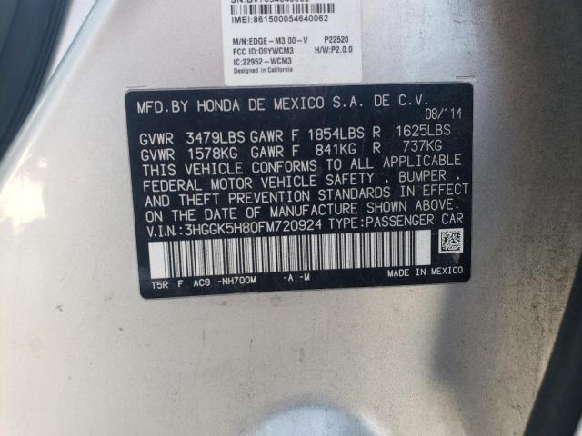 2015 HONDA FIT EX 3HGGK5H80FM720924