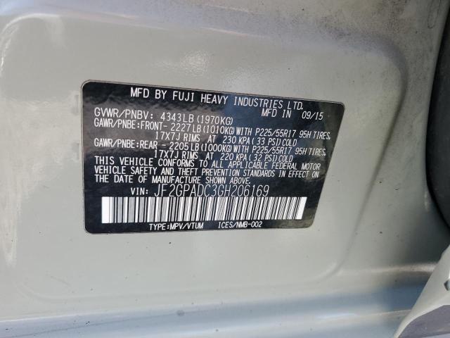 2016 SUBARU CROSSTREK - JF2GPADC3GH206169