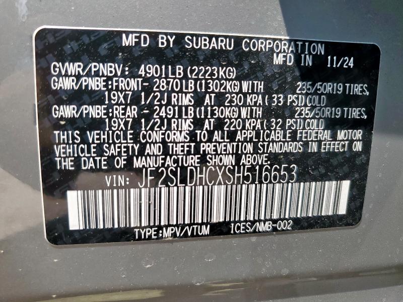 2025 SUBARU FORESTER S JF2SLDHCXSH516653