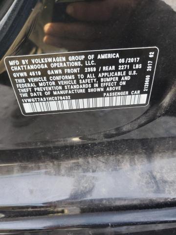 2017 VOLKSWAGEN PASSAT SE - 1VWGT7A31HC078432