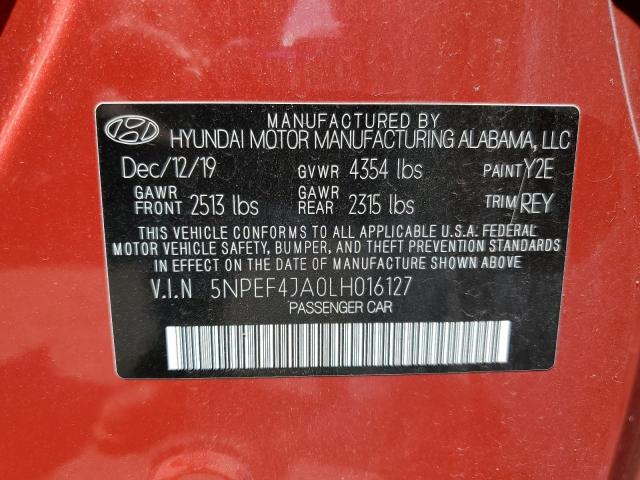 2020 HYUNDAI SONATA SEL - 5NPEF4JA0LH016127