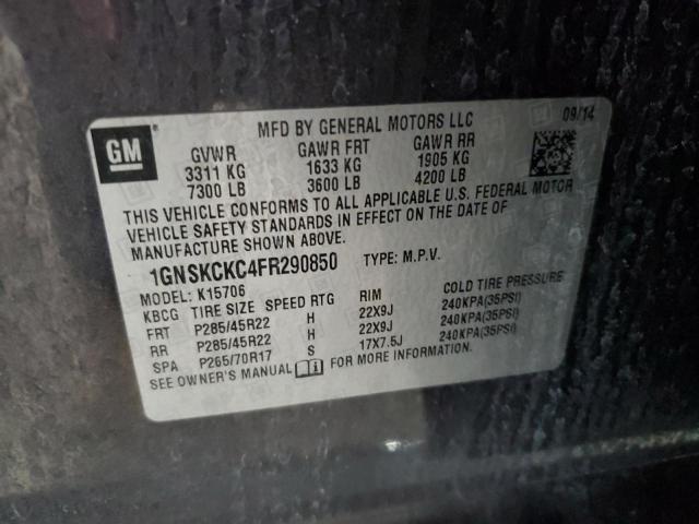 2015 CHEVROLET TAHOE K1500 LTZ 1GNSKCKC4FR290850