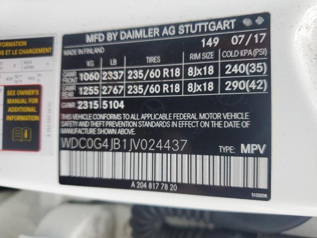 2018 MERCEDES-BENZ GLC 300 WDC0G4JB1JV024437