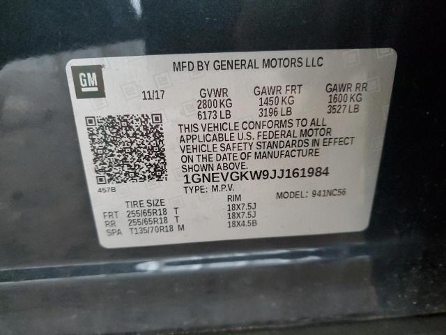 2018 CHEVROLET TRAVERSE L 1GNEVGKW9JJ161984