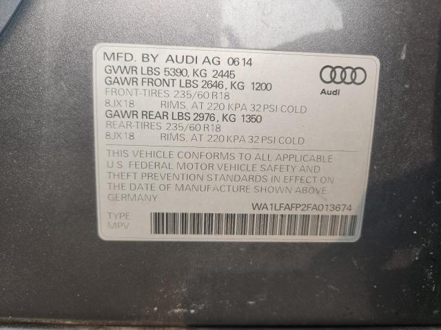 2015 AUDI Q5 PREMIUM WA1LFAFP2FA013674