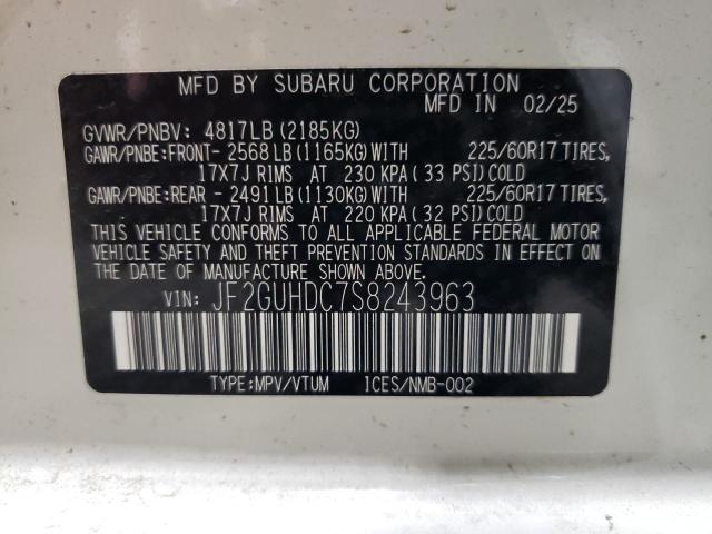 2025 SUBARU CROSSTREK PREMIUM JF2GUHDC7S8243963
