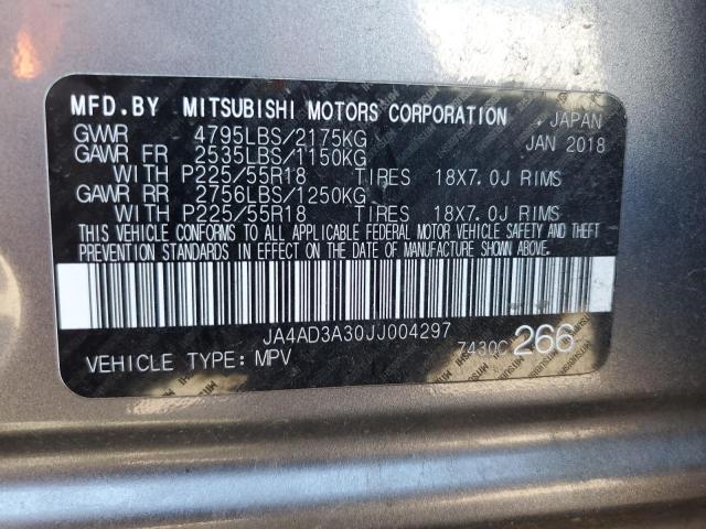 2018 MITSUBISHI OUTLANDER JA4AD3A30JJ004297