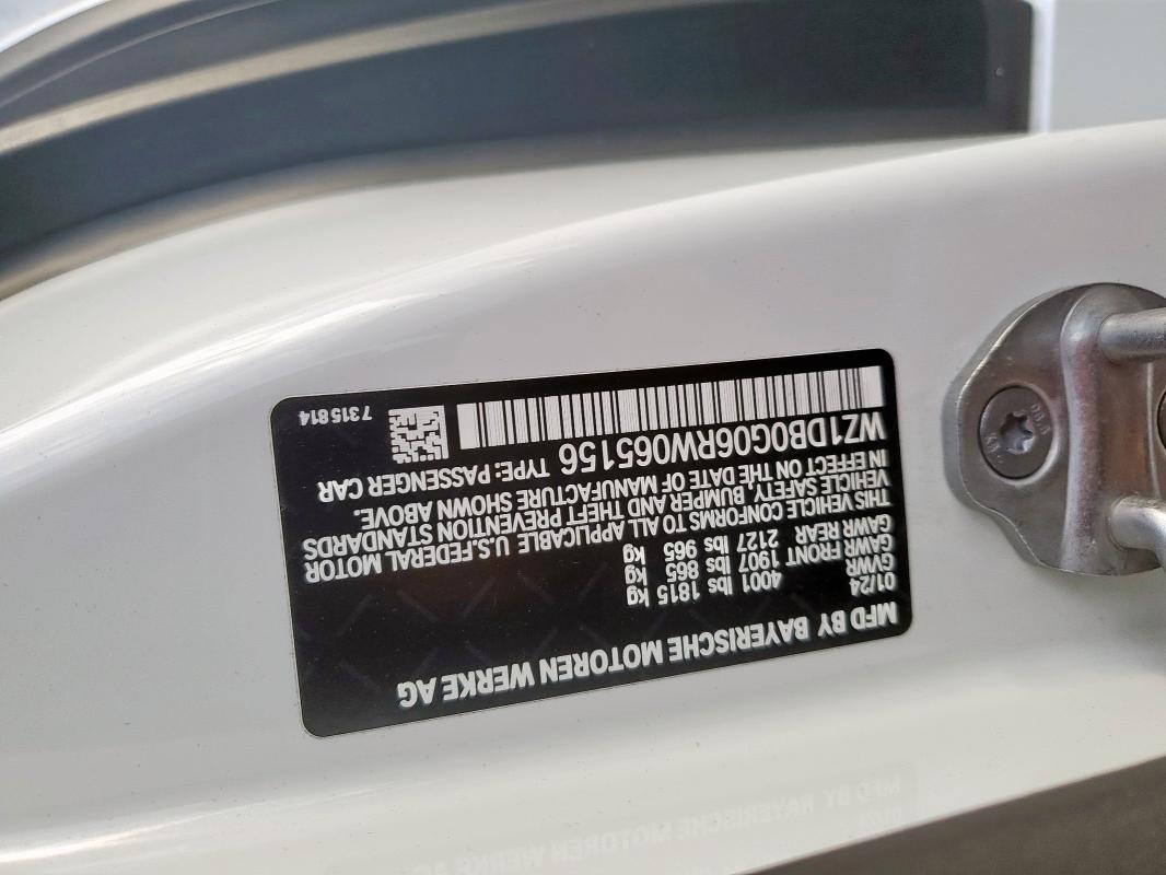 2024 TOYOTA SUPRA BASE WZ1DB0G06RW065156