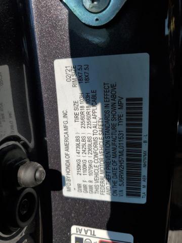 2021 HONDA CR-V EX - 5J6RW2H57ML011531