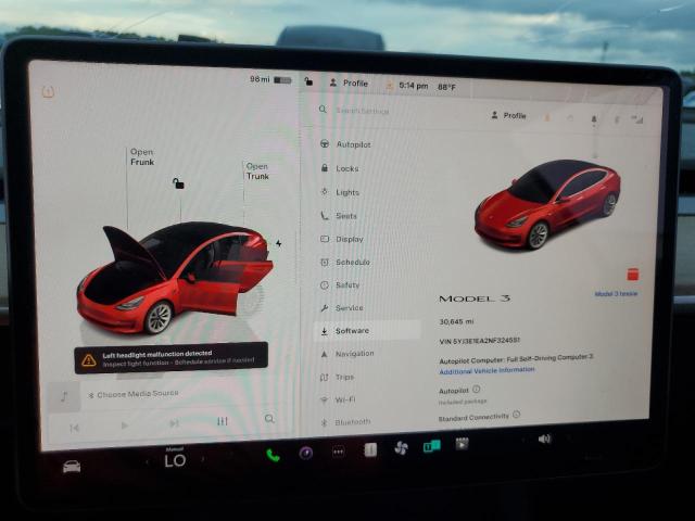 2022 TESLA MODEL 3 5YJ3E1EA2NF324551