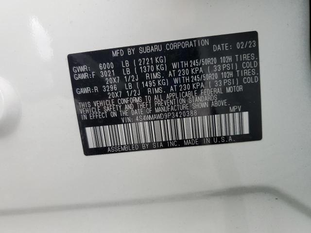 2023 SUBARU ASCENT TOU 4S4WMAWD9P3420388