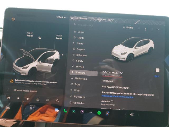 2022 TESLA MODEL Y 7SAYGDEF7NF396121