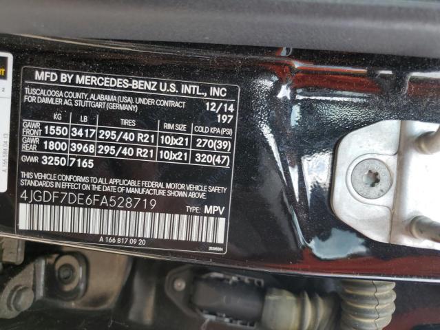 2015 MERCEDES-BENZ GL 550 4MA 4JGDF7DE6FA528719