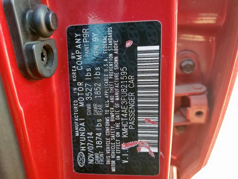 2015 HYUNDAI ACCENT GLS KMHCT4AE3FU821595