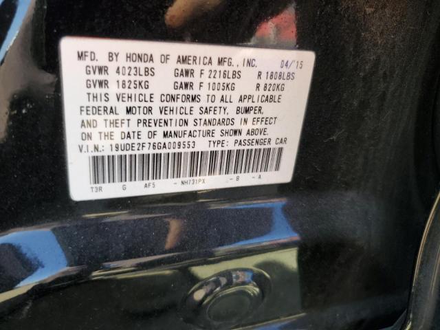 2016 ACURA ILX PREMIUM 19UDE2F76GA009553