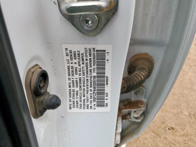 2019 HONDA CIVIC LX - 19XFC2F64KE026166