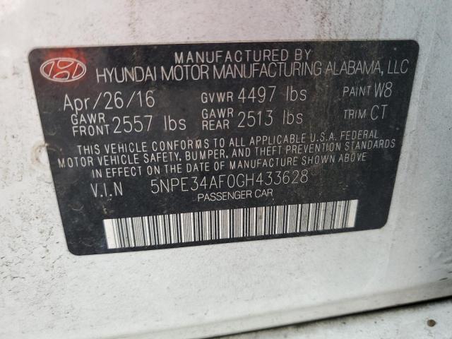 2016 HYUNDAI SONATA SPO 5NPE34AF0GH433628