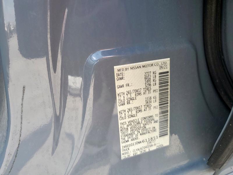 2022 NISSAN FRONTIER S 1N6ED1EJ0NN611851