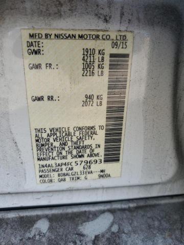 2015 NISSAN ALTIMA 2.5 1N4AL3AP4FC579693