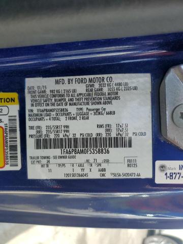 2015 FORD MUSTANG 1FA6P8AM0F5358836